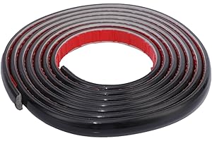 BEFUN Zierleiste Selbstklebend, 3M Schwarz Flexible Zierleisten Wand für flexible Spiegel, Wand, Decke, Boden, Schrank, Fliesen, Kanten, Zierleisten, Ovaler Stil