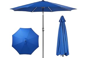 DUMOS Sonnenschirm UV Schutz Abdeckung Kurbel Knickbar Alu Rund Balkon Terrasse Garten Balkonschirm Kurbelschirm Marktschirm Anthrazit