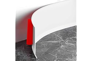 BOCGUY Plinthe Souple Autoadhésive, 300cm x 10cm Blanc PVC Adhesive, Plinthe Adhesive pour Cuisine et Salle de Bain, Bande Décorative Autoadhésive, Convient pour la Salle de Bain et la Cuisine
