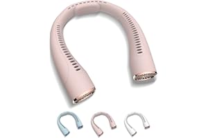 KENSUKA Ventilador de Cuello Portátil NF4, Recargable USB con Batería de 9600mAh, 5 Velocidades Ajustables, 180°Flexible - Ideal para Deportes, Viajes e Oficina