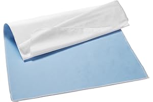 ‎AIMTTON Aimtton Inkontinenzunterlage waschbar 70 × 90 cm，Bettunterlagen mit Flügeln, saugfähig inkontinenz bettunterlage，Bettauflage wasserdicht Blau