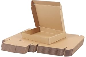 RLAVBL Lot de 25 Cartons Emballage Colis 30.5x22.9x5.1 cm, Petites Boîtes d'Expédition Marron pour Le stockage, Le transport, L'expédition, L'emballage