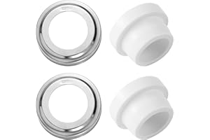 PEUTIER Parachoques Escalero, Tapas Goma Blancas Escalones piscinar, Tuberías Escalera Piscina 4,82cm, Revestimiento Protector Piscina, Piezas Repuesto Escalera Piscina