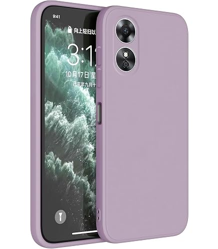 GOKEN Cover Per Oppo A17 4G Con Effetto Sfumato Gradiente – Custodia In Silicone TPU Morbida, Antiscivolo E Antiurto, Viola E Blu - 4