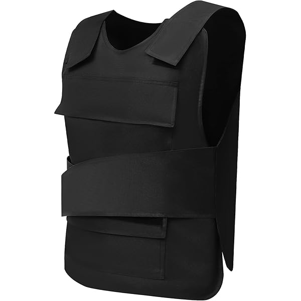NIGORIY Lichaamsbeschermingsvest, steekwerend vest voor heren, bevat 1 massieve stalen plaat, instelbaar steekvast vest met beschermende handschoenen, steekwerend veiligheidsvest, steekvast, zwart, 21