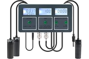 HpLive Digital für Tuya WiFi WiFi Temperaturmessgerät, Wasserqualität Tester， PH, SALT, ORP, TDS,S.G, CF, TEMP,EC Messgerät, für Wasser, Aquarium, Teich, Pool