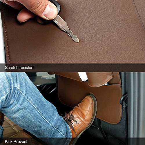 Auto Rücksitz Organizer, Pushingbest Auto Rückenlehnenschutz Autositz Organizer Autositztasche Reisewagensitzbeutel, Kinder Rücksitzschoner Kick-Matten-Schutz passend für die meisten den Autositz, 1pc - 5