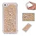 Produktbild Docrax iPhone 5S/iPhone SE/iPhone 5 Handy Hülle Stoßfest Glitzer Flüssig, Handyhülle Silikon Stoßfest Kratzfest Schutzhülle Bumper Case für Apple iPhone5S/iPhoneSE/iPhone5 - DOYBO42684 Gold