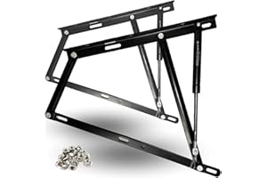 BS GROUP BsGroup - Pack 2 Bisagras + Amortiguadores Completo Hidraulicos Canapé Abatible, Herraje Aleación Epoxi, Elevación Hidráulica Pistones de Gas medida - 1150 Newtons