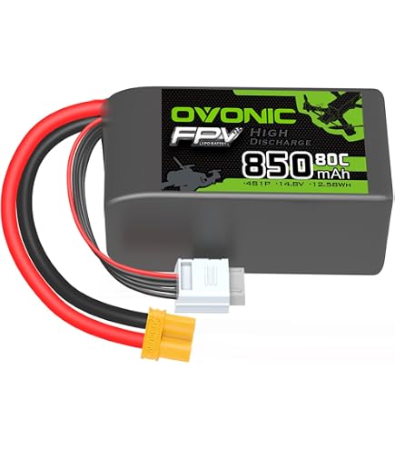 Tattu Batteria Lipo 4S 95C 14.8V 850mAh XT60 Per Drone FPV 100-180 – Garanzia 180 Giorni
