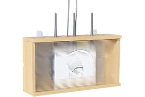 HFGHGDF Caja de Router, Caja para Router WiFi, Organizador para Colgar en la Pared para Esconde el Router y Cables para Decoración de Pared(Legno)