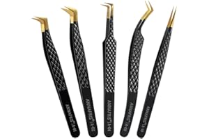 ANNAFRIS Pinzette per Extension Ciglia Pinzette di Precisione Sopracciglia Professionale