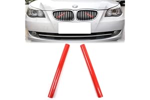 ‎SHSBSCAR F10 Kühlergrill Einsatz Streifen ersetzen Zierleiste,für BMW 5er F10 F11 F18 F45 F12 F13 F01 F02 F48,V-Spange Wrap Abdeckungen Blau Grill Streifen Frontgrill Einsatz Zierleisten Streifen (Rot)
