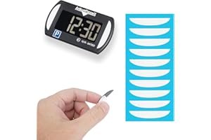NIUQIGE elektronische parkscheibe klebepads, 10 Stück, Klebesticker Glas Kit Parking Disc,Ersatz Klebepads Set, kompatibel mit Needit Park Mini elektronische Parkscheibe, doppelseitiger Spezialkleber