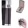 ZBPWL Lighter Pipe Combo - Portable Hitter, Foldable Lighter, Windproof, Metal, Modern Style for Men