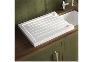 Reginox Ceramic Reversible Drainer II in White for Belfast Butler Kitchen Sink
