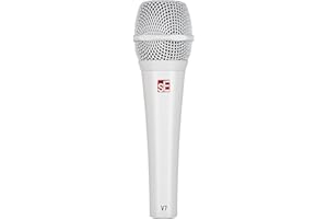 SE ELECTRONICS V7 Supercardioid Dynamic Handheld Vocal Microphone - White Supercardioid Dynamic Microphone with Integrated Shockmount and Internal Windscreen