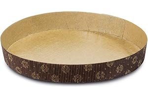 Guardini, Monouso, 3 Moldes para Tarta Ø 21cm. Material: Papel de Horno, Color Beige.