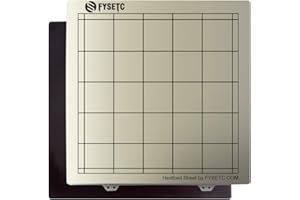 Toaiot Spring Steel Build Plate for CR10 CR10-S Lulzbo TAZ 6 3D Printer 3D Printing Sheet Bed Steel Plate 300x300mm/ 11.8x11.8 inch with PEI + Magnetic Sticker B Surface Printing Hotbed Parts