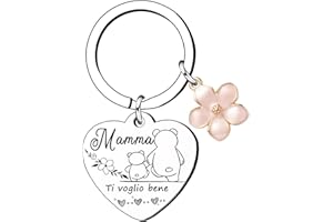 QTZXZX Regalo per la festa della mamma,mamma regalo,regalo mamma compleanno“unaMamma formidabile una Nonna eccezionale Ti voglio bene”per festa della mamma,portachiavi regalo di natale (6)