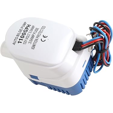 Kit Bomba Porão 1.100gph 12v e Saída de Costado 1-1/8 Seaflo