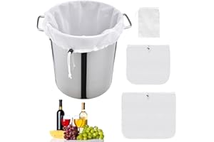 NZZVNZ 6 Piezas Bolsa de Filtro, 100 Mallas Bolsa Colador de Malla Fina, 3 Tamaños Bolsa de Filtro de Cerveza 2PCS 66 * 56+2PCS 40 * 46+2PCS 20 * 30 Bolsa para Leches Vino Café