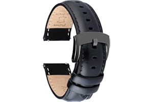 OTTOODY Leder Uhrenarmbänder 18mm 19mm 20mm 21mm 22mm Armband, Schnellverschluß Eleganten Leder Uhrenarmband für Herren und Damen, Hochwertige Ersatz Leder Armband für Uhr und Smartwatch