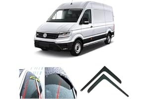 AC WOW Lot de 2 déflecteurs d'air Compatible avec V W Crafter 2017-present Man TGE Verre Acrylique Sombre PMMA de Qualité Supérieure