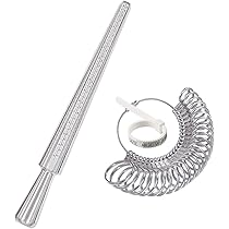 Misuratore Anelli UK In Alluminio - Doppia Misura Per Donne E Uomini | Kit Per Gioielli Con Marcature Chiare - Foto 7