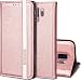 Produktbild Tablet-Schutzhülle für iPad 9,7 Zoll 2017 / iPad Air 2 / iPad Air Hülle – Mehrwinkel-Sichtfunktion mit Tasche, automatischer Aufwach- / Schlafmodus, iPad Air 1 2, PU164-Rose Gold, Galaxy S9