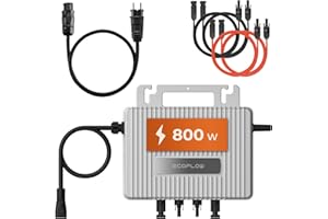 SOLARWAY EcoFlow Stream Micro-onduleur solaire intelligent, Wi-Fi, pour centrale électrique de balcon, 800 W, 0 % VAT, pour centrale électrique de balcon, 2 panneaux solaires, 2 MPPT, application, câble AC