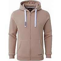 ROCK-IT Apparel NAKED hoodie met capuchon voor heren, premium kwaliteit, effen hoodie zonder label of print, zeer zachte stof, sweater, rits, werkhoodie, maat S-5XL, vele kleuren, Bourgondië rood, L