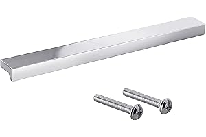 Gedotec, maniglia in alluminio massiccio, maniglia per cassetti in cromo | ANGLE | Maniglia di design per cassetti con lunghezza 900 mm | Maniglia per ante | 1 pezzo