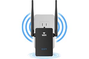 PHAVN Repetidor WiFi, Amplificador Señal WiFi 300Mbps WiFi Booster 2.4GHz Compatible Modo Repetidor/Router/Ap, WiFi Extensor con Puerto Ethernet, Indicador de Señal, 2 Antenas, Fácil Configuración, Enchufe