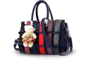 NICOLE & DORIS NICOLE&DORIS Bolso para Mujer Bolsos de Mano Bolsos múltiples Colores Bolsos de Hombro para Damas Bolsos Bandolera para Mujer Azul Marino