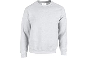 D&H CLOTHING UK Sweatshirt décontracté uni à col rond en molleton - Pour le travail, le sport, et les loisirs
