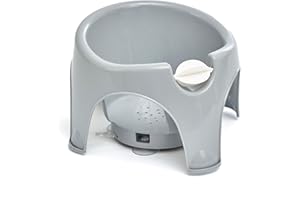 Thermobaby - Baby-Badering Aquafun - Bequemer, lustiger & stabiler Badering - Ergonomisches Design - Wassermühle - Leichte Installation - Von 7 bis 16 Monaten - Grau
