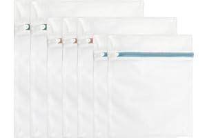 Dicsonizea 7pcs mesh laundry bags, 3 Sizes net washing bags with Zips, Reusable Washing Machine bag, Travel Storage Organizer for Delicates Blouse, Hosiery, Underwear, Bra, Lingerie, Baby Clothes