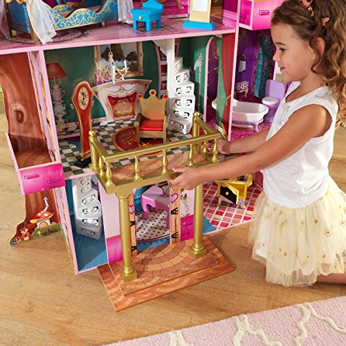 KidKraft Storybook Mansion Dolls House With 14 Furniture Pieces Age 3+ Years