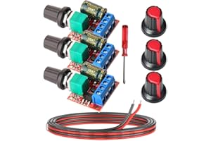 Gebildet 3pcs DC 5V-35V 5A PWM Motor-Drehzahlsteller,DC 6V 12V 24V 35V Variabler Spannungsregler Dimmer-Regler Schalten,mit LED-Anzeige und Schalterfunktion