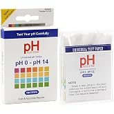 100pcs pH Test Strips Kit, Universal Application (PH 0-14), pH Test for Saliva, Soap, Urine, Liquids, Water, Lab