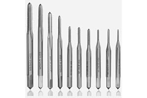Gängtapp set miniatyr 10 stycken gängskärverktyg set HSS metrisk rakt rör M1 M1.2 M1.4 M1.6 M1,7 M1,8 M2 M2.5 M3 M3,5 för jus