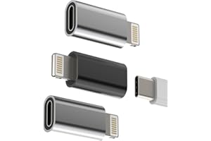 HOYULLI Adaptador Carga USB C Hembra A Lightning Macho (3pack) type-c Cable Jack Para IPhone iPad Cargador Fuente de Alimentación Adaptador Tipo C Convertidor Coche Accesorios Para Apple MFI Certified tp-to-L