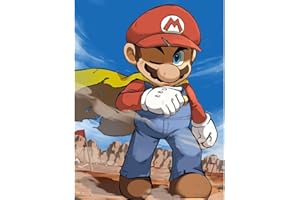 LWZAYS Diamond Painting Kits for Adults,5D Mario Diamond Painting,DIY Cartoon Diamond Art Kits, Full Drill Diamond Dots Painting for Home Wall Decoration Gifts 12x16 Inch