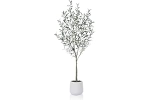 Kazeila Artificial Olive Tree 180cm Artificial Plants Indoor,Faux Olive Tree for Home Office Balcony Bathroom Decor(1Pack)