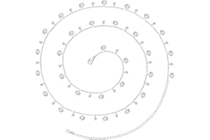 KissYan Bikini Body Chains for Women, 14K Gold Adjustable Sexy Waist Chain Summer Beach Colorful Cuban Link Pearl Evil Eyes Belly Chain Handmade Trendy Chic Jewelry Gift