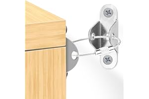 RAYKCE 6 Sätze Kippsicherung Möbel, Möbel Kippsicherung Set - TV Kippsicherung Möbelgurte Wandbefestigung Rostfreier Stahl Anti Kipp Möbelgurte Kippschutz Möbel Wandanker, für Schränke, Kommoden