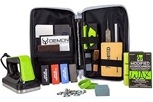 DEMON UNITED Demon Mechanic Elite X Ski Tuning Kit & Snowboard Tuning Kit with Ski Wax Iron, Ski and Snowboard Wax & Demon Elite X Ski and Snowboard Edge Tuner w/Diamond Files