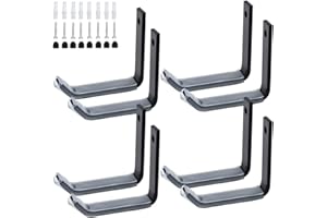 HENGMEI 8 x uchwyt na opony samochodowe, uchwyt ścienny, stojak na opony, uchwyt ścienny, regał na opony, obciążenie do 25 kg, do garażu (8 sztuk, czarny)