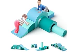 Lischwert Baby Soft Play Set, Soft Climb and Crawl Foam Play, Multi-colored Toddler Preschooler Indoor Learning Toys
